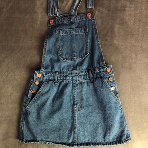 Forever 21 Denim Mini Overall Dress